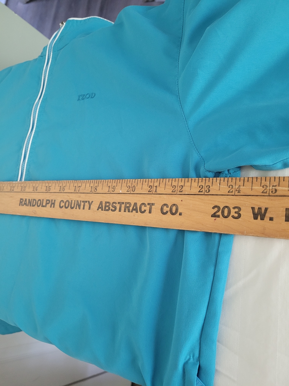 Women's Izod Turquoise Blue Pullover 3/4 Zip Lightweight  Jacket Size Large - Picture 15 of 15